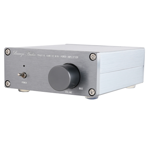 Breeze Audio BA100 MINI HiFi Class D Audio Digital Power Amplifier tpa3116d2 *2 TPA3116 Advanced 2*100W Mini DC24V 4A ► Photo 1/6
