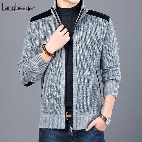 2022 Thick New Fashion Brand Sweater For Mens Cardigan Slim Fit Jumpers Knitwear Warm Autumn Casual Korean Style Clothing Male ► Photo 1/6