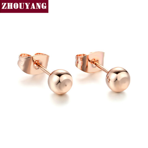 Simple Style Small Bean RoseGold Color Sutd Earrings Fashion Jewelry ZYE422 ZYE445 ► Photo 1/5