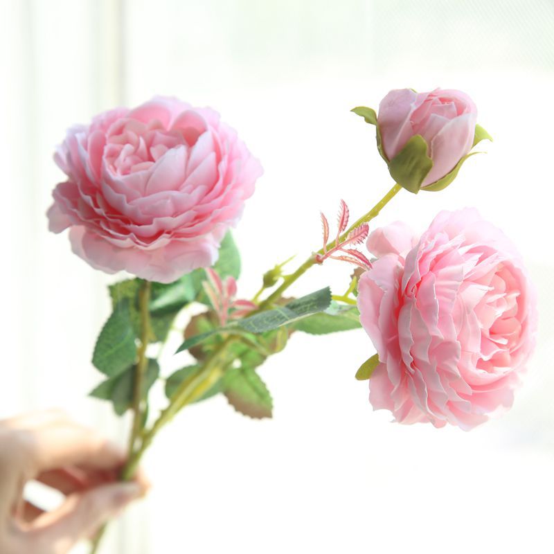 Bridal 3 Heads Silk Flowers Peony Flower Garden Home Wedding Party Xmas DIY New 