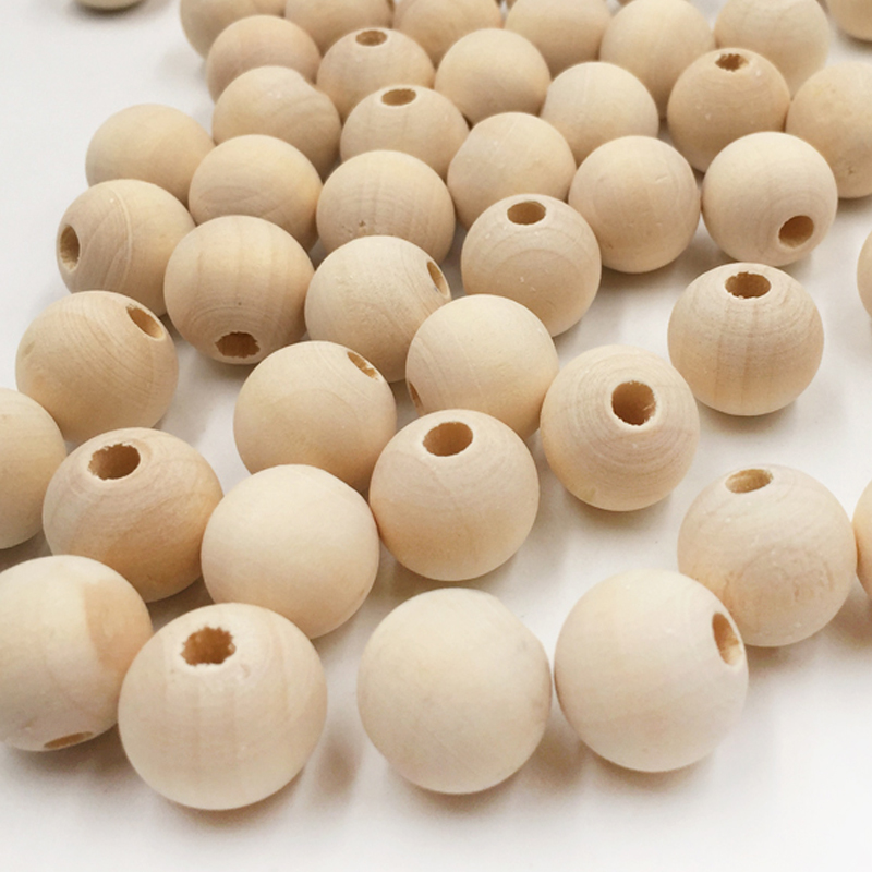 Natural Wood Beads Wooden Round Spacer Bead 10/12/14/16/18/20/25/30MM Bulk 