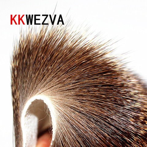 KKWEZVA 8X8cm Body Deer Hair Patch Caddis Stimulater Hopper Floating Dry Fly Tying Material Fishing Fly Tying Wing Natural Color ► Photo 1/6