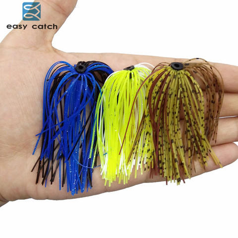 Easy Catch 10pcs Mixed Color Fishing Rubber Jig Skirts 50 Strands Silicone Skirt Wire With Rubber Ring Fly Tying Rubber Material ► Photo 1/4
