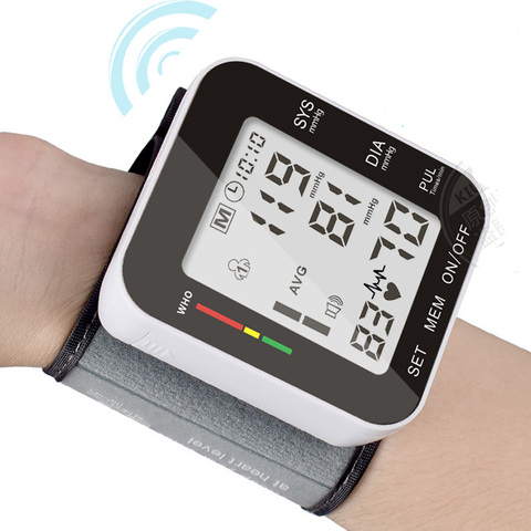 Electronic Heartbeat test Heart rate monitor Smart digital display Tonometer bracelet Health Care Wrist blood pressure Monitor ► Photo 1/1