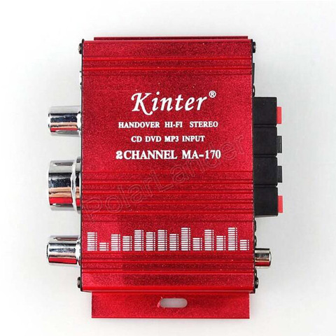 HOT SALE KInter MA-170 Car Amplifier Audio Hi-Fi Mini 2 Channel Digital 12V DC USB ► Photo 1/6