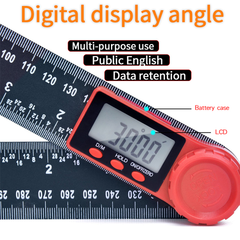 0-200mm 8'' Digital Meter Angle Inclinometer Angle Digital Ruler Electron Goniometer Protractor Angle finder Measuring Tool ► Photo 1/6