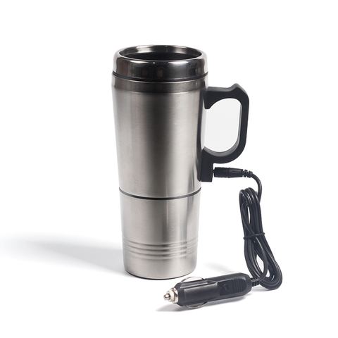 12V Portable In-Car Coffee Maker Tea Pot Thermos Heating Stainless Steel  Cup New