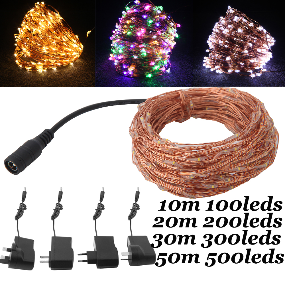 20M/30M/50M/100M Xmas Garden Party Wedding LED Lamps Starry String Fairy Lights
