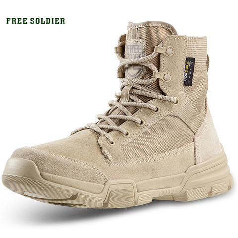 FREE SOLDIER men's military desert tactical boot super lightweight wear-resistant breathable boot for men ► Photo 1/6
