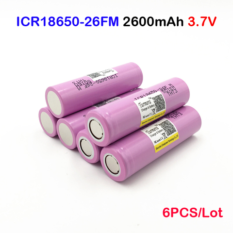 18650 Battery rechargeable 18650 26FM for flashlight power bank ICR18650-26FM 2600mAh 3.6v charge18650 rechargeable battery Nov1 ► Photo 1/6