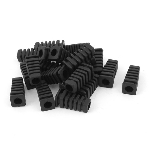 UXCELL 20pcs 27x9x6mm Mini Rubber Square Strain Relief Cord Boot Protector Cable Sleeve Hose for Power Tool ► Photo 1/2