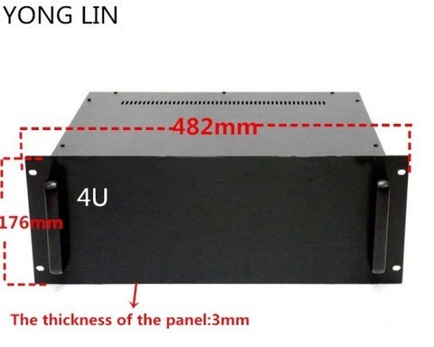 1pcs HTPC CHASSIS  19 inch chassis data switch box communication server chassis 4U chassis ► Photo 1/6