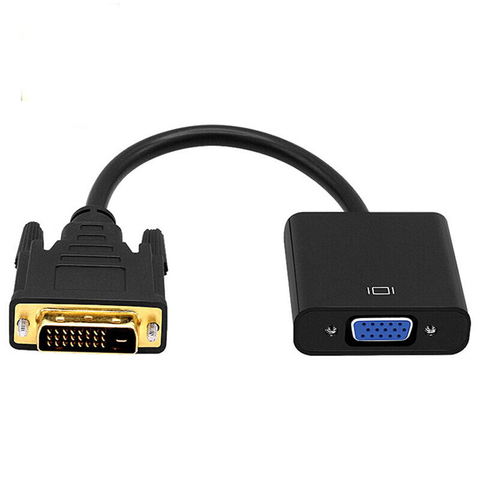 Full HD 1080P DVI-D to VGA Adapter 24+1 25Pin Male to 15Pin Female Cable Converter for PC Computer HDTV Monitor Display ► Photo 1/6