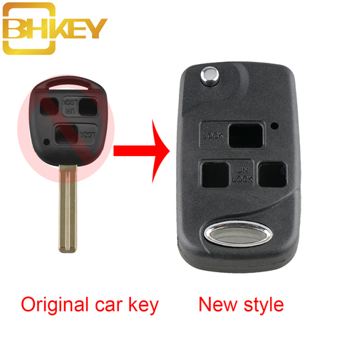 BHKEY 3Buttons Remote Key Shell Case For Lexus RX300 SC430 GX470 LS400 GS300 ES330 LX470 Fob new style Key Cover ► Photo 1/5