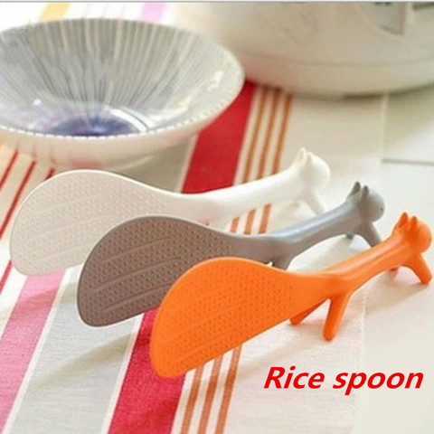 3 colors Cartoon Squirrel Spoon Non Stick Rice Paddle Ladle Lovely Meal Spoon Cooking Tools Kitchen Accessories ► Photo 1/6
