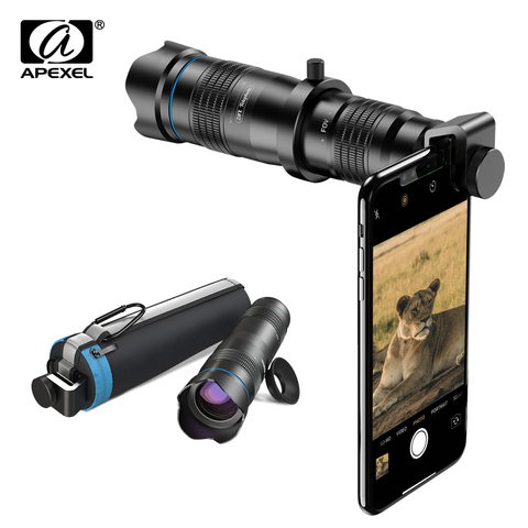 APEXEL Optic phone camera lens HD 28X telephoto zoom lens monocular with mini selfie tripod for Huawei Xiaomi all Smartphone ► Photo 1/6