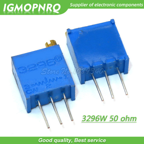 10Pcs/lot 3296W-1-500LF 3296W 500 50 ohm Top regulation  Multiturn Trimmer Potentiometer High Precision Variable Resistor ► Photo 1/1