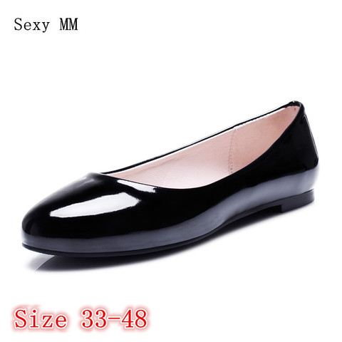 Slip On Shoes Loafers Girl Ballet Flats Women Flat Shoes Soft Comfortable Shoes Woman Plus Size 33 - 40 41 42 43 44 45 46 47 48 ► Photo 1/6