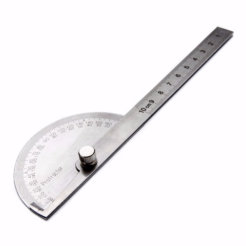 1pcs Stainless Steel Protractor Angle Finder 180 Degree Adjustable Woodworking Measurement Protractor Ruler Caliper Gauge ► Photo 1/6