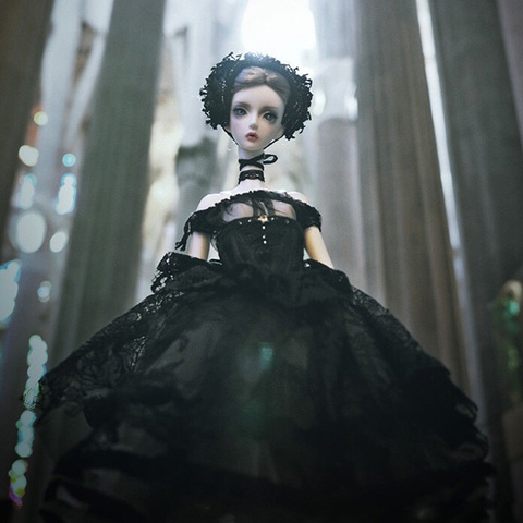 New arrival 1/4 Black Swan BJD SD Doll 48.5cm Girl Slender Body Free Eye Balls Fashion Shop ► Photo 1/5