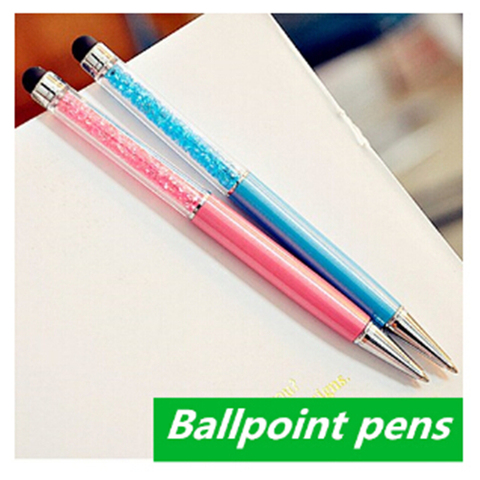 Novelty Rainbow Crystal Diamond Pen Ballpoint Pens Office School Stationery  Creative Gifts Writing Tool