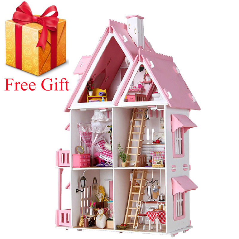 LOL SURPRISE DOLL HOUSE Made with REAL WOOD Furniture Diy House kids  xmas Gift 
