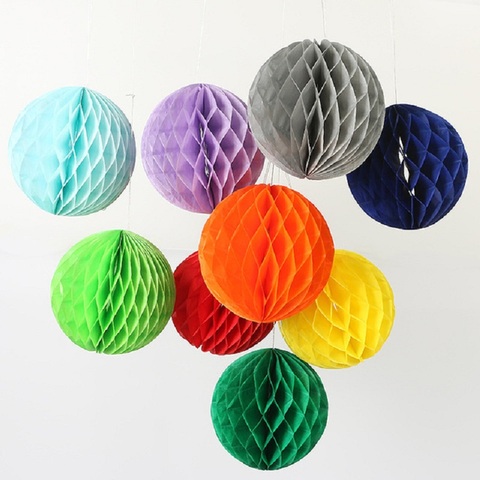 1pc 2'' 4'' 6'' honeycomb ball paper flower lantern ball wedding party kids birthday party xmas decoration baby show supplies ► Photo 1/6