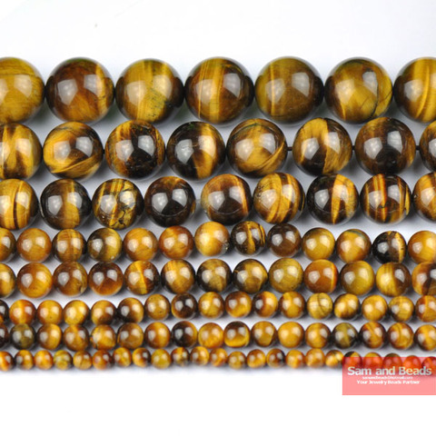 Free Shipping Natural Yellow Tiger Eye Beads 15.5
