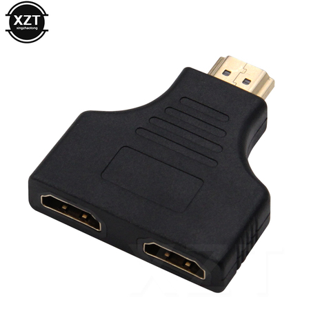 1080P 1.4 HDMI Port Male To 2 Female 1 In 2 Cable Switch Out Splitter Adapter Converter DVD Audio For HD TV Tablet HOT SALE ► Photo 1/5