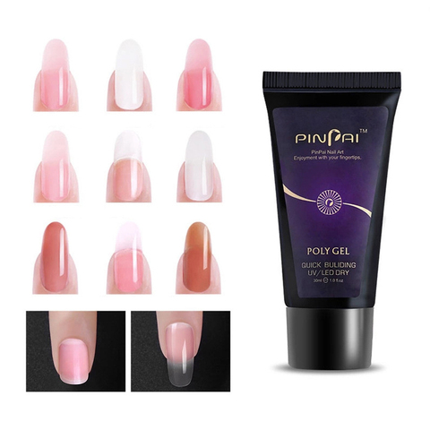 30g Poly gel Nail Acrylic Poly Gel Pink White  Crystal UV LED Builder Gel Tips Enhancement Slip Solution Quick Extension Gel ► Photo 1/5