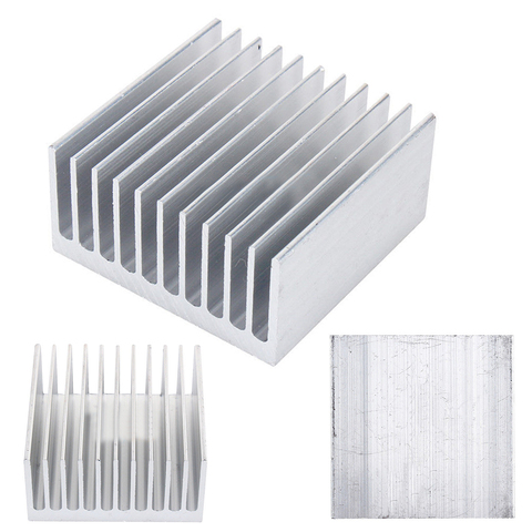 1 Piece White Aluminium Radiator Heatsink 11 Tooth Mayitr Durable Heat Dissipation Heat Sink Cooler 40mm*40mm*20mm ► Photo 1/1