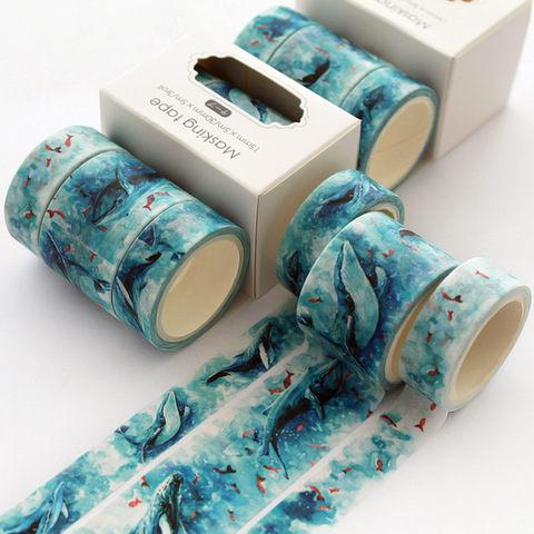 3 pcs/pack Cute Cloud fish Bullet Journal Washi Tape set Adhesive Tape DIY Scrapbooking Sticker Label Japanese Masking tape ► Photo 1/1