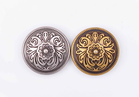 20X 20*20mm Antique Brass/Silver Western Cowboy Flower Conchos Button For Saddles Headstall Bridle Leathercraft Decor ► Photo 1/6