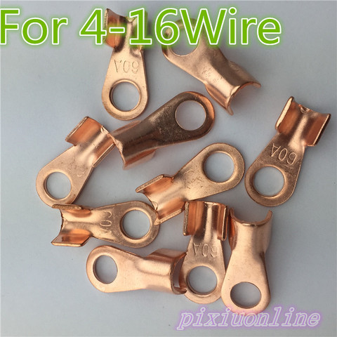 10pcs For 4-16Wire  60A 8mm Dia Copper Circular Splice Terminal L5Y Wire Naked Connector High Quality ► Photo 1/5