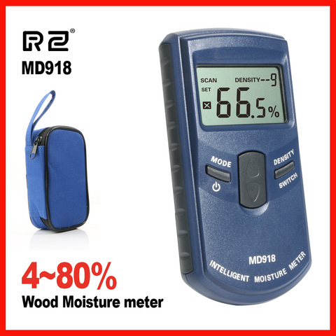 RZ  High Precision Inductive Wood Timber Moisture Meter Hygrometer Digital Electrical Tester Measuring tool MD918 ► Photo 1/6