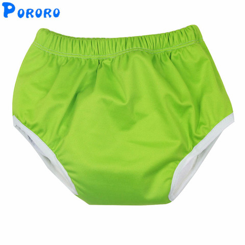 PUL Sollid Color Waterproof Baby Training Pants Baby Cloth Diapers Reusable Nappy Washable Diapers Cotton Learning Pants M L ► Photo 1/6
