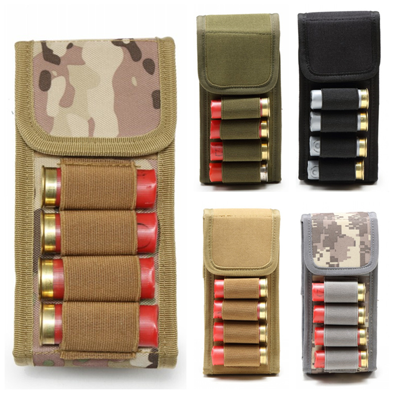 Military Magazine Molle pouch Hunting airsoft 4 Round Shotgun Shell Holder 