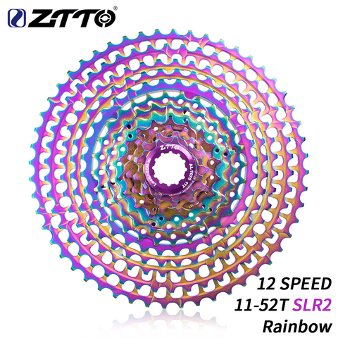 ZTTO 12 Speed 11-52T SLR Colorful Bicycle Ultralight CNC Cassette MTB 415g 12v Sprocket k7 Mountain Bike Freewheel for HG Hub ► Photo 1/1