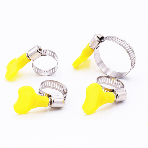 5 Pcs Homebrew Pipe Clamp Fit 6mm O.D ~ 32mm O.D Tube Plastic Handle Stainless Steel Butterfly Hose Clamp ► Photo 1/6