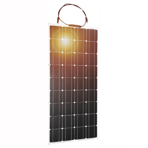 Dokio 12V 100W Monocrystalline Flexible Solar Panel For Car/Boat High Quality Flexible Panel Solar 100w China ► Photo 1/6