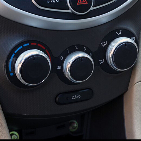 3pcs/set Car-styling Air Conditioning heat control Switch knob AC Knob 3pcs/set car accessories for Hyundai Verna ► Photo 1/1