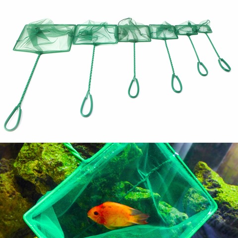 1PC Green Aquarium Fish Tank Square Shrimp Small Betta Tetra Fish Net 3