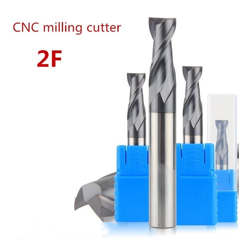 End mill 50 degree 1MM-14MM 2 slot lengthening high strength tungsten steel milling cutter CNC carbide coated metal end mill ► Photo 1/6