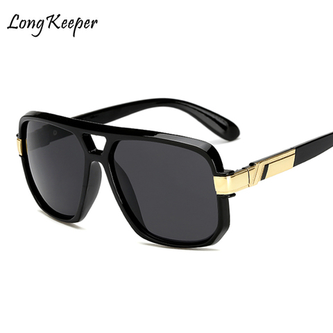 Long Keeper Square Sunglasses Men Luxury Brand Design Couple Lady Celebrity Flat Hot Women Sun Glasses Super Star Cool Eyewear ► Photo 1/6