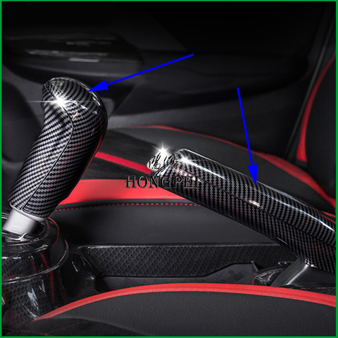 Car Styling Interior Gear Shift Lever Knob Handbrake Cover Sticker Trim For Honda  Jazz Fit GK5 AT 2015-2022Auto Parts ► Photo 1/6