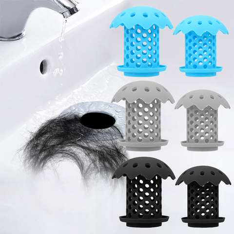 2 piece/Set Bathroom Accessories Bathtub Sink Drain Hair Catcher  Drain Strainer  Hair Stopper Silicone Durable ► Photo 1/6