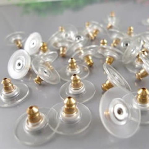 50 / set. DIY earrings jewelry accessories metal bullet film earplugs / lock ring wholesale ► Photo 1/3