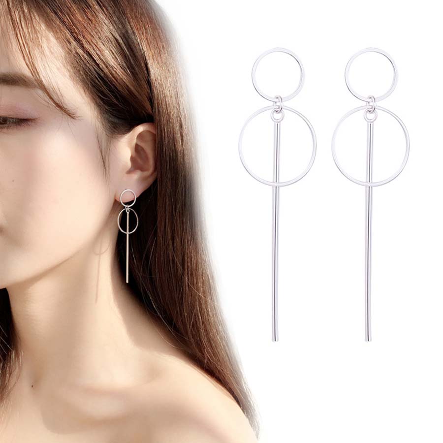 Price history & on Pendientes Mujer Moda 2018 Fashion Jewelry Silver Long Earrings d'oreille Femme Brincos BTS Earrings For Women | AliExpress Seller - winsstore Store | Alitools.io