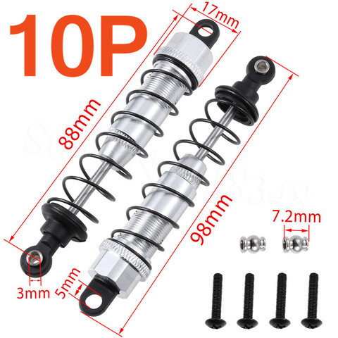 10PCS/Lot Aluminum Shock Absorber Assembled Oil-Filled For AXIAL SCX10 Upgrade Parts Hop-Up Option ► Photo 1/6