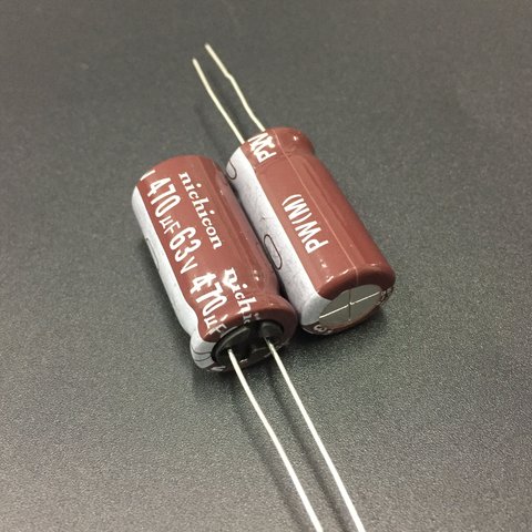 5pcs/50pcs 470uF 63V NICHICON PW Series 12.5x25mm Low Impedance Long Life 63V470uF Aluminum Electrolytic capacitor ► Photo 1/2